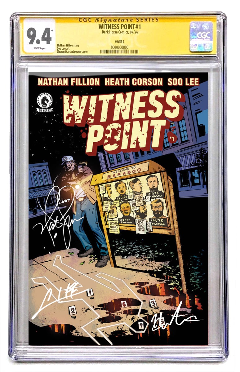 Witness Point #1  Signed Nathan Fillion, Heath Corson & Soo Lee